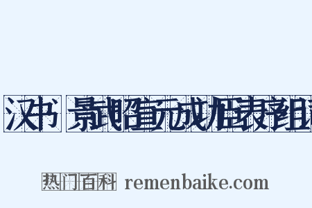 汉书·景武昭宣元成功臣表序组词是什么意思的图片